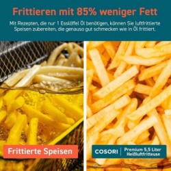 COSORI CP158-AF-RXB Heißluftfritteuse 1700 Watt Schwarz